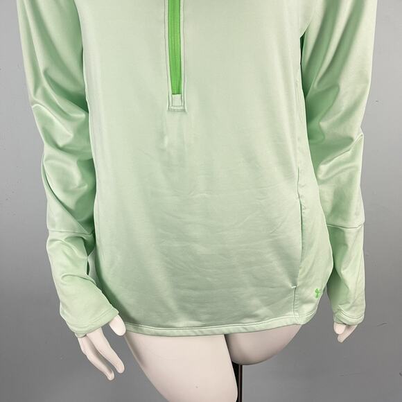 Under Armour Women's ColdGear 1/4 Zip Long Sleeve Thermal Pullover Top - Large - Picture 5 of 12